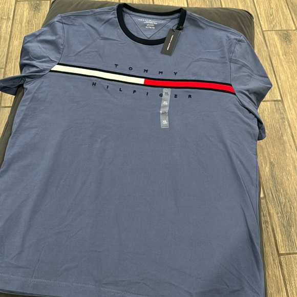 💙Tommy Hilfiger Men's Logo Print Crew Neck Short Sleeve T-Shirt - Picture 3 of 5